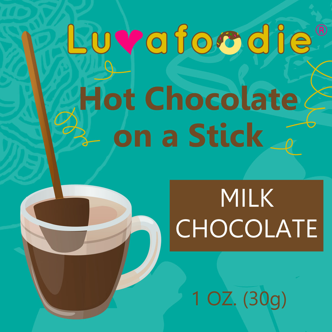 LUVAFOODIE HOT CHOCOLATE ON A STICK MILK CHOCOLATE