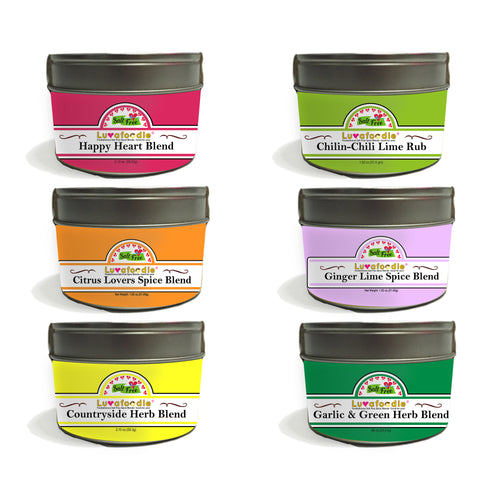 Six Pack Heart Salt Free Spice Collection