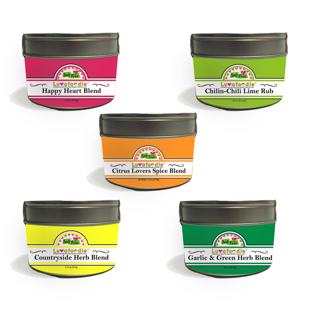 New Five Pieces Luvafoodie Salt Free Spice Collection